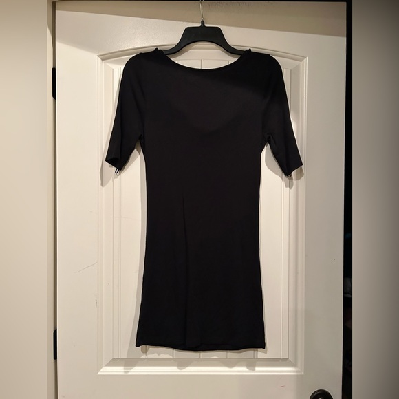 Express Sexy Basics Medium Short Sleeve Black Dress/ tunic top - Picture 3 of 3